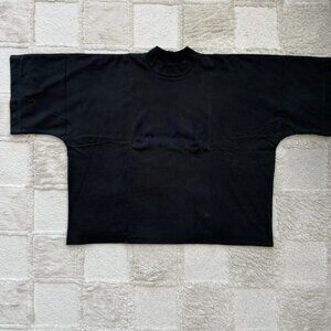 Yeezy Gap Balenciaga 78 Crop Dove No Seam Tee Shirt Black - Size Medium